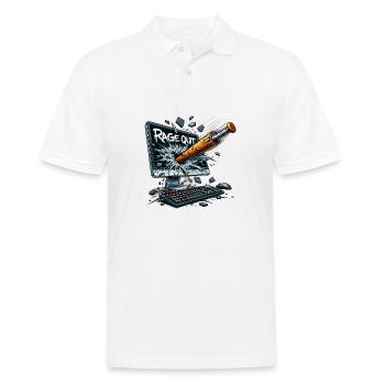 Rage Quit Screen - Gamer-Geschenk - Männer Poloshirt - Weiß - Vorne - Kai (181cm)