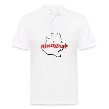 Stuttgart - Männer Poloshirt - Weiß - Vorne - Kai (181cm)