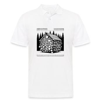 Holzhütte Waldesruh - Männer Poloshirt - Weiß - Vorne - Kai (181cm)