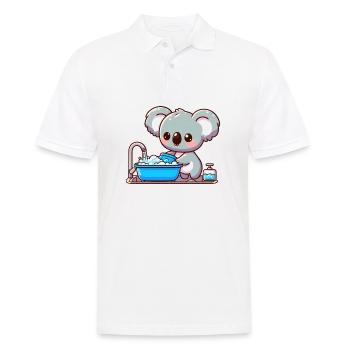 Süßer Koalabär freut sich - Männer Poloshirt - Weiß - Vorne - Kai (181cm)