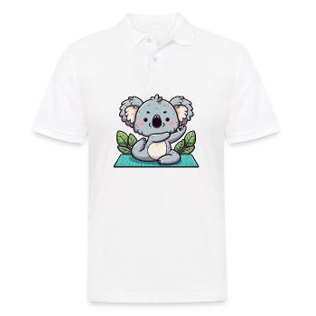 Süßer Yoga Koalabär - Männer Poloshirt - Weiß - Vorne - Kai (181cm)