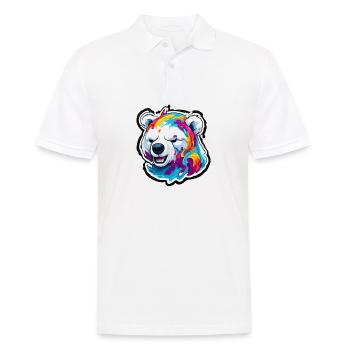 Polar Bear / Animal / Norpol / Winter / Childlike / Cute - Men's Polo Shirt - white - Front - Kai (181cm)
