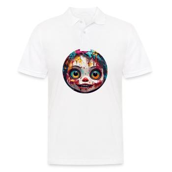 Poupée d’horreur / Halloween / Effrayant / Sombre - Polo Homme - blanc - Devant - Kai (181cm)