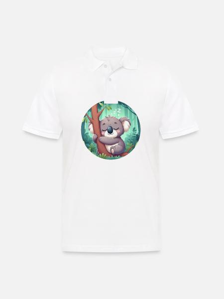 Koala heureux Koala Ours Koala - Polo Homme - blanc