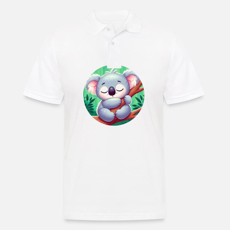 glücklicher Koalabär Koala - Männer Poloshirt - Weiß