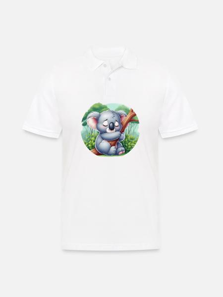 Koala heureux Koala Ours Koala - Polo Homme - blanc