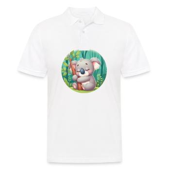 glücklicher Koalabär Koala - Männer Poloshirt - Weiß - Vorne - Kai (181cm)