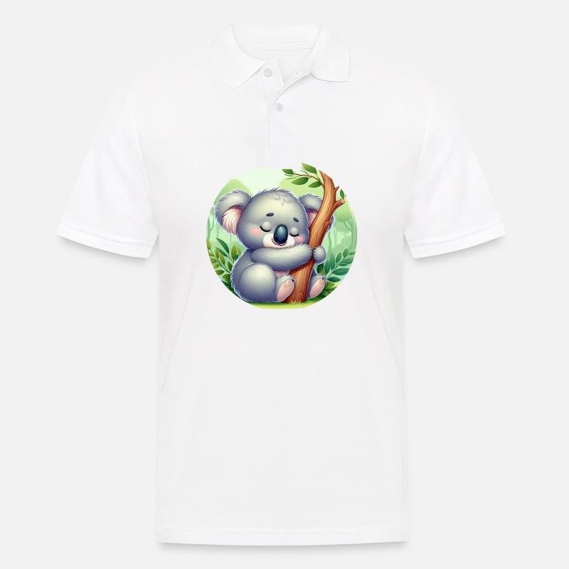 Koala heureux Koala Ours Koala - Polo Homme - blanc