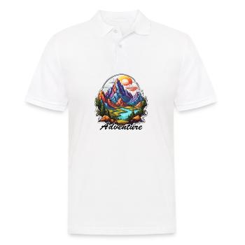Adventure / Mountains / Peaks / Hiking / Tyrol - Men's Polo Shirt - white - Front - Kai (181cm)