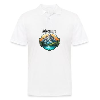 Adventure / Mountains / Peaks / Hiking - Men's Polo Shirt - white - Front - Kai (181cm)