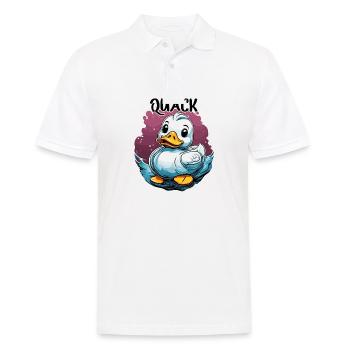 Gummiente / Badeente / Wasser / Badewanne - Männer Poloshirt - Weiß - Vorne - Kai (181cm)