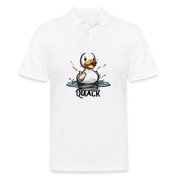 Gummiente / Badeente / Wasser / Badewanne - Männer Poloshirt - Weiß - Vorne - Kai (181cm)