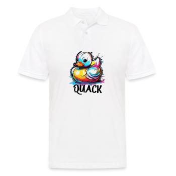 Gummiente / Badeente / Wasser / Badewanne - Männer Poloshirt - Weiß - Vorne - Kai (181cm)