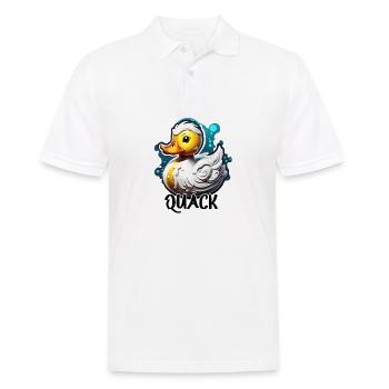 Gummiente / Badeente / Wasser / Badewanne - Männer Poloshirt - Weiß - Vorne - Kai (181cm)