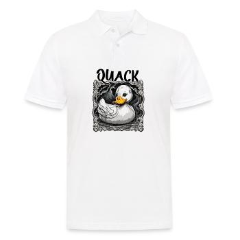 Gummiente / Badeente / Wasser / Badewanne - Männer Poloshirt - Weiß - Vorne - Kai (181cm)