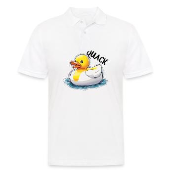 Gummiente / Badeente / Wasser / Badewanne - Männer Poloshirt - Weiß - Vorne - Kai (181cm)