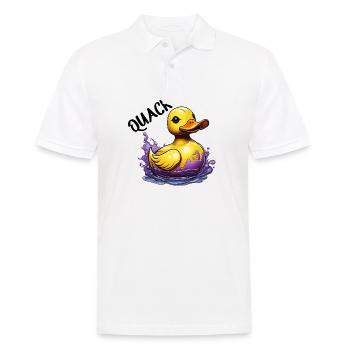 Gummiente / Badeente / Wasser / Badewanne - Männer Poloshirt - Weiß - Vorne - Kai (181cm)