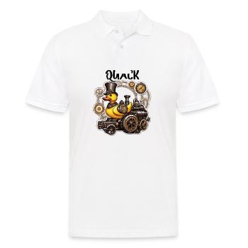 Gummiente / Badeente / Wasser / Badewanne - Männer Poloshirt - Weiß - Vorne - Kai (181cm)