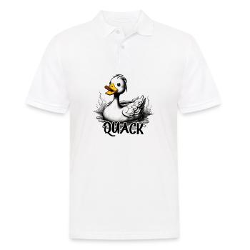 Gummiente / Badeente / Wasser / Badewanne - Männer Poloshirt - Weiß - Vorne - Kai (181cm)