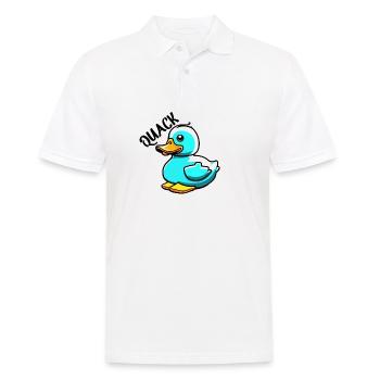 Gummiente / Badeente / Wasser / Badewanne - Männer Poloshirt - Weiß - Vorne - Kai (181cm)