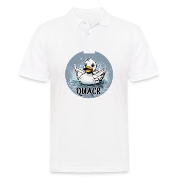 Gummiente / Badeente / Wasser / Badewanne - Männer Poloshirt - Weiß - Vorne - Kai (181cm)