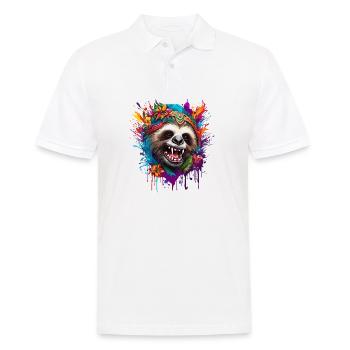 Tattoo / Animal / Art / Cool / Comic / Sloth - Men's Polo Shirt - white - Front - Kai (181cm)