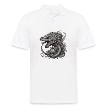 Tattoo / Tier / Kunst / cool / Comic / Drache - Männer Poloshirt - Weiß - Vorne - Kai (181cm)
