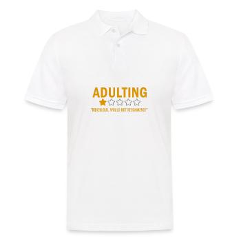 Adulte Ridicule Je ne recommanderais pas Jaune - Polo Homme - blanc - Devant - Kai (181cm)