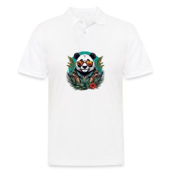 Tattoo / Tier / Kunst / cool / Comic / Panda - Männer Poloshirt - Weiß - Vorne - Kai (181cm)