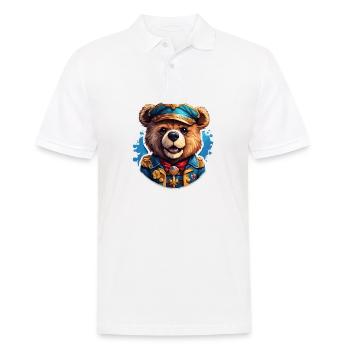 Ours en peluche / Peluche / Animal en peluche / Idée cadeau - Polo Homme - blanc - Devant - Kai (181cm)