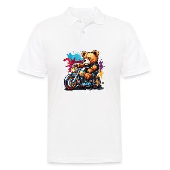 Ours en peluche / Peluche / Animal en peluche / Idée cadeau - Polo Homme - blanc - Devant - Kai (181cm)