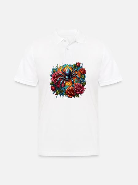 Spider / Web / Pet / Reptile / Eight-legged - Men's Polo Shirt - white