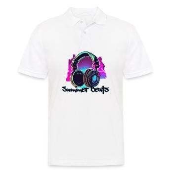 Headphones / Audio / Music / Skull / Cool - Men's Polo Shirt - white - Front - Kai (181cm)