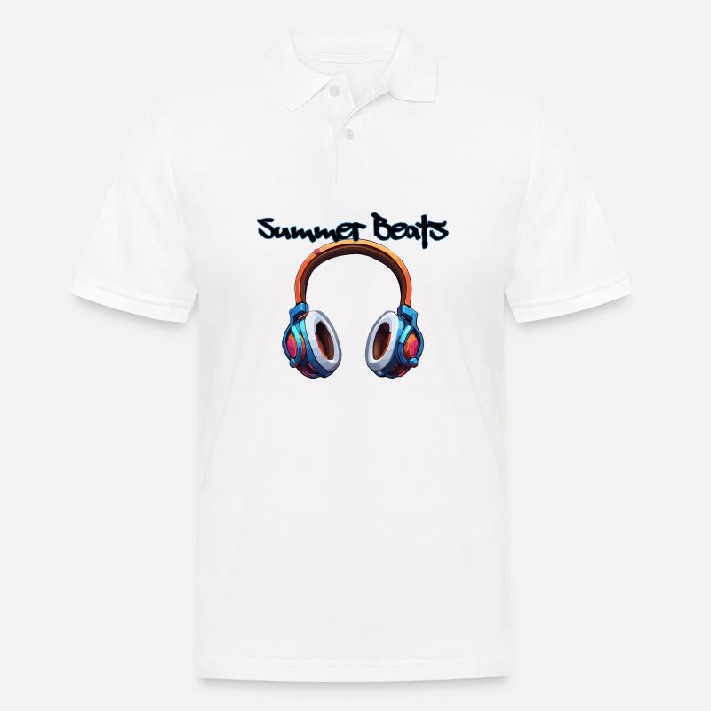 Kopfhörer / Audio / Musik / Klang / cool - Männer Poloshirt - Weiß