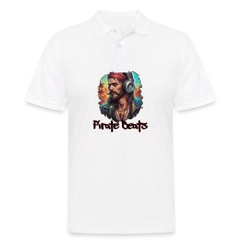 Kopfhörer / Audio / Musik / Klang / cool - Männer Poloshirt - Weiß - Vorne - Kai (181cm)