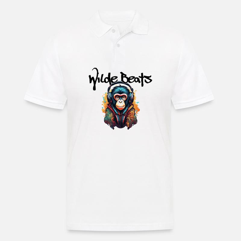 Kopfhörer / Audio / Musik / Klang / cool - Männer Poloshirt - Weiß
