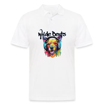 Headphones / Audio / Music / Sound / Cool - Men's Polo Shirt - white - Front - Kai (181cm)