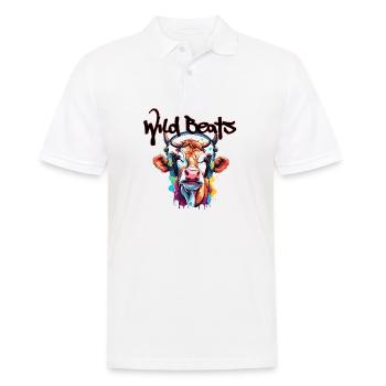 Headphones / Audio / Music / Sound / Cool - Men's Polo Shirt - white - Front - Kai (181cm)
