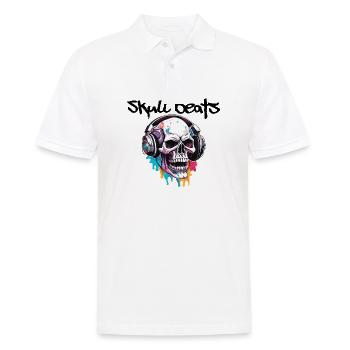 Kopfhörer / Audio / Musik / Klang / cool - Männer Poloshirt - Weiß - Vorne - Kai (181cm)