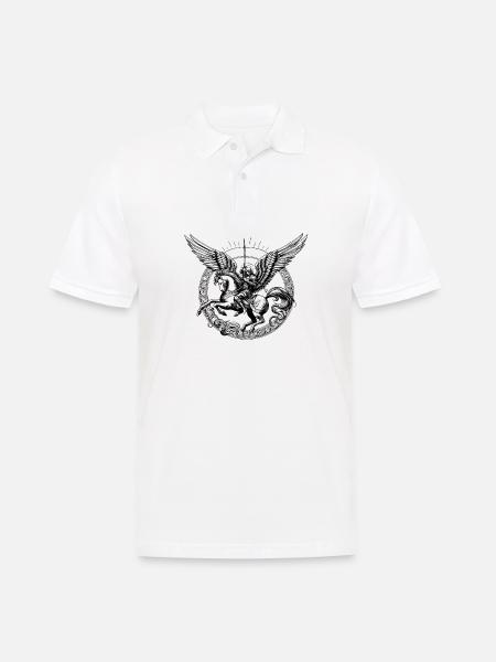 un ange armé d'une épée - Polo Homme - blanc