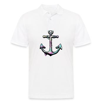 Anker - Männer Poloshirt - Weiß - Vorne - Kai (181cm)