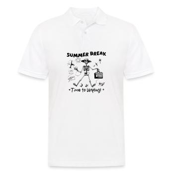 Sommerurlaub, Destination Disconnect! - Männer Poloshirt - Weiß - Vorne - Kai (181cm)