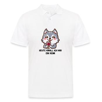 Mignonne Fête de la poule loup - Polo Homme - blanc - Devant - Kai (181cm)