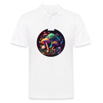 Fungi - Men's Polo Shirt - white - Front - Kai (181cm)