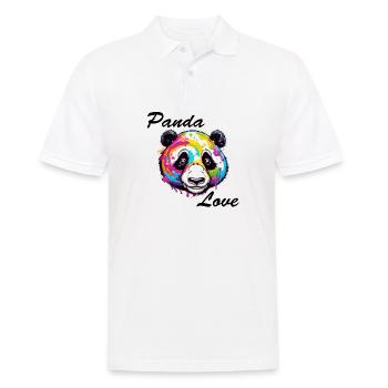 Panda / Animal / Zoo / Bamboo / Wild / Childlike - Men's Polo Shirt - white - Front - Kai (181cm)