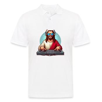 DJ Jésus - Polo Homme - blanc - Devant - Kai (181cm)