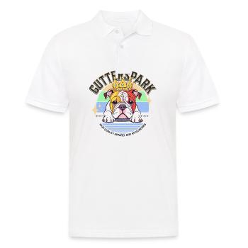 Gutterspark Design Bulldog - Men's Polo Shirt - white - Front - Kai (181cm)
