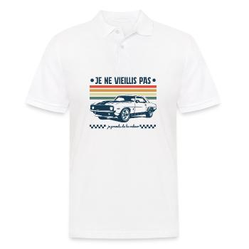 Je ne vieillis pas, je prends de la valeur - Polo Homme - blanc - Devant - Kai (181cm)