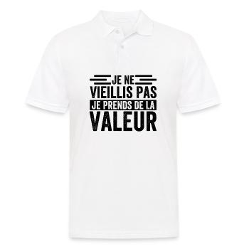 I'm not getting old, I'm increasing in value - Men's Polo Shirt - white - Front - Kai (181cm)