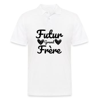 Futur grand frère - annonce futur grand frère - Polo Homme - blanc - Devant - Kai (181cm)